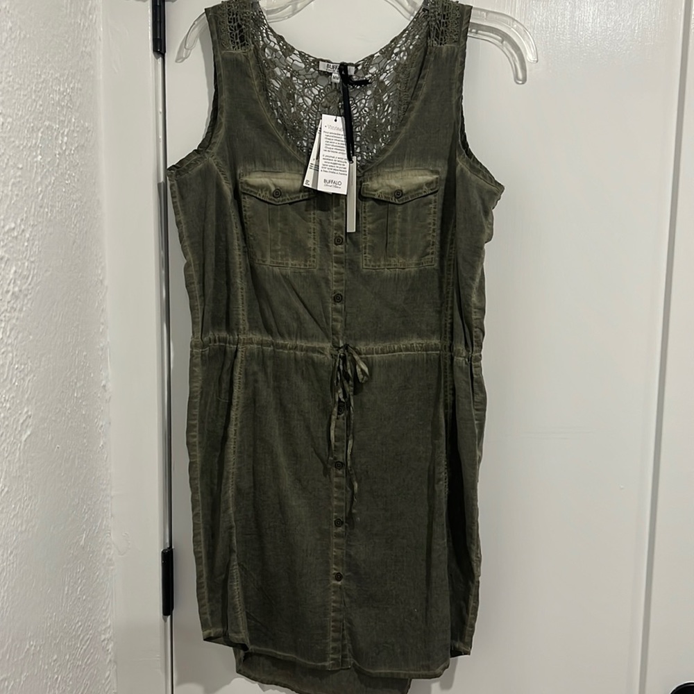Army green Buffalo David Bitton dress, women’s size Medium